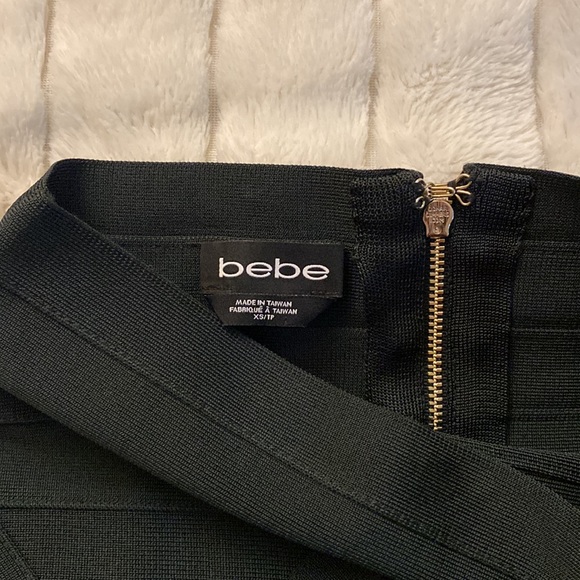 Bebe Deep Emerald Bandage Skirt - Picture 3 of 3